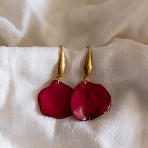 Pendientes LaTorre Pétalo de Rosa Rojo